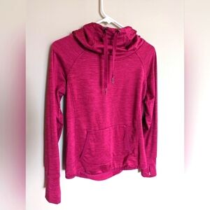 Bright heather pink 90 Degree by reflex women's size small s hoodie thumb holes